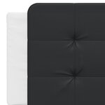 vidaXL Lit avec matelas blanc et noir 160x200 cm similicuir