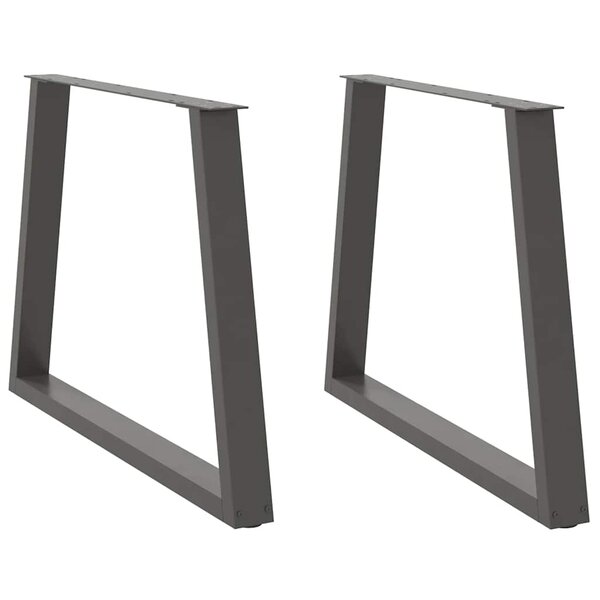 vidaXL Pieds de table à manger en forme de V 2 pièces Anthracite 100 x (72-73 3) cm Acier