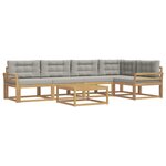 vidaXL Ensemble de canapés d'extérieur 6 pc Blanc et gris clair