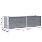 vidaXL Lit surélevé de jardin Acier galvanisé 160x40x45 cm Gris