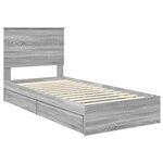 vidaXL Lit de Rangement Gris Sonoma 90 x 190 cm Bois d'ingénierie