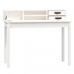 vidaXL Bureau Blanc 110x50x93 cm Bois massif de pin