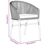 vidaXL Ensemble de salle à manger pour jardin 9 Pièces Noir polyrotin