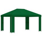 vidaXL Pavillon 4 × 3 m Vert Polyester et Acier 190 gsm
