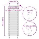 vidaXL Store plissé crème 40x100 cm largeur du tissu 39 4 cm polyester