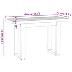 vidaXL Bureau NOAIN pieds en forme de U 120x50x75 cm bois massif pin
