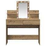 vidaXL Coiffeuse chêne artisanal 100 x 40 x 130 cm Bois d'ingénierie