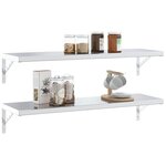 vidaXL Supports d'étagères 4Pièces 30x2 5x15 5cm argenté acier inoxydable