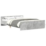vidaXL Cadre de lit sans matelas gris béton 140x200 cm