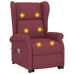 vidaXL Fauteuil de massage Rouge bordeaux Tissu