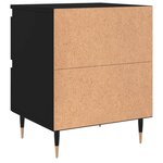 vidaXL Table de chevet Noir 40x35x50 cm Bois d’ingénierie