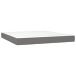 vidaXL Matelas de lit à ressorts ensachés fermeté moyenne Gris foncé 160x200x20 cm