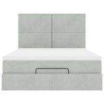vidaXL Cadre de lit ottoman avec matelas gris clair 140x200 cm velours