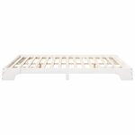 vidaXL Cadre de lit surélevé Blanc 180 x 210 cm Bois massif en pin
