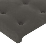 vidaXL Tête de lit avec oreilles Gris foncé 83x23x118/128 cm Velours