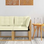 vidaXL Canapé d'angle extérieur Blanc