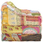 vidaXL Pouf modulaire Patchwork Tissu