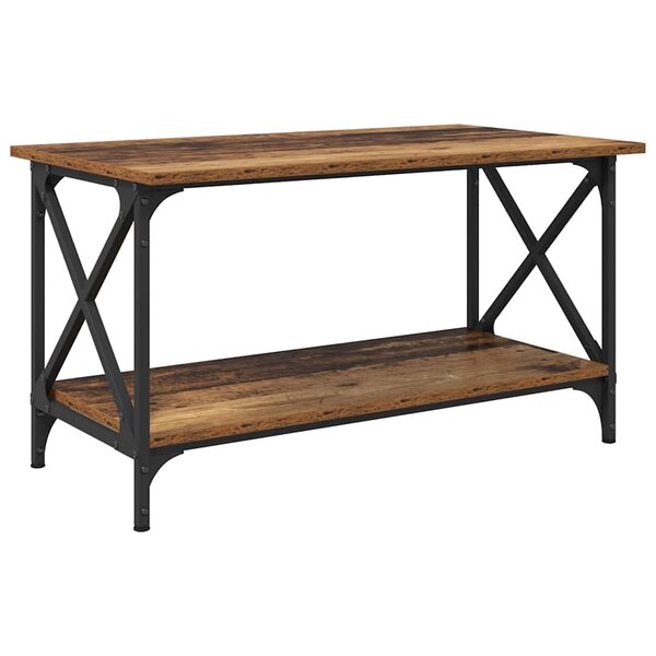 vidaXL Table basse Bois ancien 80 x 45 x 45.5 cm Bois d'ingénierie