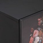 vidaXL Cabinet de chevet avec porte Noir 40 x 33 x 46 cm