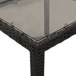 vidaXL Ensemble de bistro de jardin 7 Pièces coussins noir poly rotin