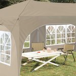 vidaXL Tente de fête pop-up 575 x 288 x 245 cm Crème Tissu Oxford