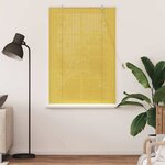 vidaXL Stores et Rideaux de fenêtre Jaune Bambou