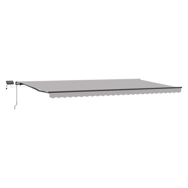 vidaXL Auvent Rétractable Gris clair 600 ×300 cm tissu