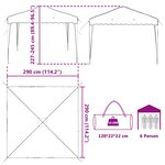 vidaXL Tente de fête pop-up 288 x 288 x 245 cm Vert Tissu Oxford