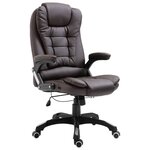 vidaXL Chaise de bureau Marron Similicuir