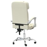 vidaXL Fauteuil inclinable de bureau Crème Similicuir