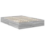 vidaXL Lit de Rangement Gris Sonoma 140 x 200 cm Bois d'ingénierie