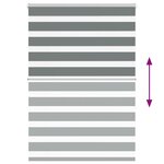 vidaXL Store zèbre gris foncé largeur du tissu 125 9 cm polyester