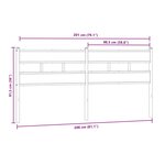 vidaXL Tête de lit chêne sonoma 200 cm fer et bois d’ingénierie