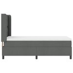 Lit Box Spring vidaXL avec Matelas Gris Foncé 90x190 cm Tissu