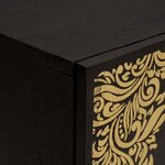 vidaXL Meuble mural Noir 38 x 33 x 48 cm Bois de mangue massif