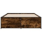 vidaXL Cadre de lit sans matelas chêne fumé 140x190 cm