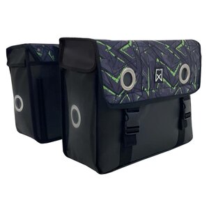 Willex Sacoches de vélo Eco 30 L Tarpaulin vert et noir