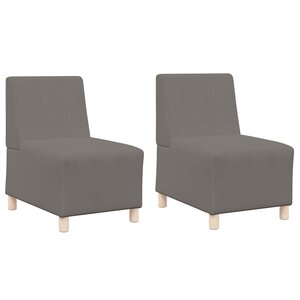 vidaXL Unité de Sofa Modulaire Sans Accoudoirs 2 Pièces Gris clair