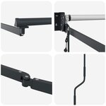 vidaXL Cadre de store rétractable électrique Anthracite 4 x 2 m