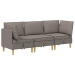 vidaXL Canapé modulaire avec rangement 3 Pièces Taupe Tissu