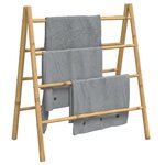 vidaXL Échelle à serviettes double avec 4 échelons 90x50x100 cm bambou
