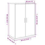 vidaXL Buffets 2 Pièces sonoma gris 60x31x84 cm bois d'ingénierie