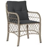 vidaXL Ensemble de salle à manger de jardin 7 pièces avec coussins gris clair poly rattan