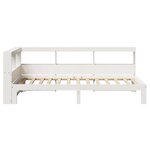 vidaXL Lit bibliothèque sans matelas blanc 100x200 cm bois pin massif