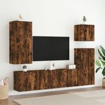vidaXL Meubles TV muraux 2 Pièces chêne fumé 80x30x41 cm
