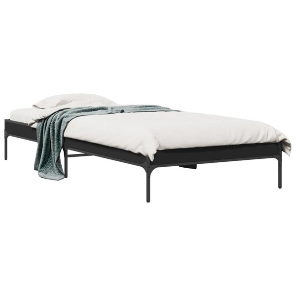 vidaXL Cadre de lit sans matelas noir 90x190 cm