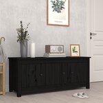 vidaXL Armoire à chaussures Noir 110x38x45 5 cm Bois de pin massif