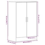 vidaXL Armoire à chaussures chêne noir 60x35x92 cm bois d'ingénierie