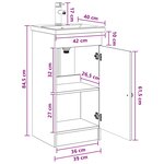 vidaXL Meuble de salle de bain avec évier Noir 42 x 40 x 84 5 cm