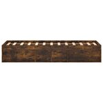 vidaXL Cadre de lit chêne fumé 120x190 cm petit double